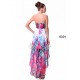 Letní dámské společenské, polodlouhé šaty s květy Ever Pretty 6091 - růžové