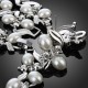 Luxusní perlový set - náhrdelník + náramek + náušnice bílé zlato Swarovski krystal G0265