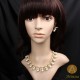 Luxusní perlový set - náhrdelník + náušnice žluté zlato Swarovski krystal G0279