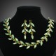 Luxusní set - náhrdelník + náušnice zelený Swarovski krystal G0171