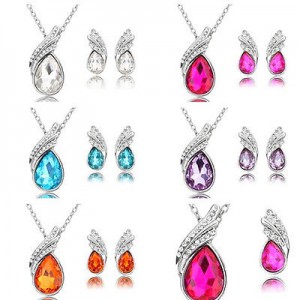 Dámský set - náhrdelník + náušnice Swarovski krystal G0799 - 5 barev