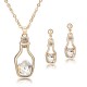 Dámský set - náhrdelník + náušnice srdce v láhvi Swarovski krystal G0815 - 4 barvy, 2 varianty