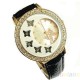 Módní dámské hodinky s koženým páskem a motýlky - bílé, černé