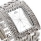 Luxusní stříbrné dámské hodinky s krystaly a atraktivním opaskem