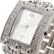 Luxusní stříbrné dámské hodinky s krystaly a atraktivním opaskem