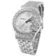 Luxusní zlaté dámské hodinky s krystaly a motýli - stříbrné