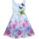 Dětské, dívčí letní šaty s vyšívanými motýlky