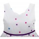 Dětské, dívčí letní šaty bílé s fialovými kytičkami