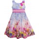 Dětské, dívčí letní šaty fialkové s květinami
