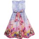 Dětské, dívčí letní šaty fialkové s květinami