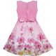 Dětské, dívčí letní šaty růžové s 3D slunečnicemi