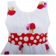 Dětské, dívčí letní šaty bílé - červená mochomůrka