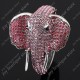 Luxusní velký stříbrný masivní dámský náramek slon růžový Swarovski krystal 