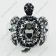 Luxusní módní stříbrný masivní dámský náramek želva bílý Swarovski krystal 