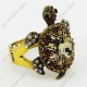 Luxusní módní zlatý masivní dámský náramek želva hnědý Swarovski krystal 