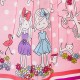 Dětské, dívčí letní šaty růžové s panenkami