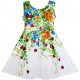 Dětské, dívčí letní šaty bílé s květinami