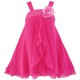 Dětské, dívčí slavnostní šaty s volánky - sytě růžové