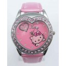 Dětské, dívčí hodinky Hello Kitty srdíčko růžové