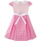 Dětské, dívčí společenské šaty ve stylu školní uniformy růžové