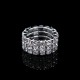 Luxusní set - náhrdelník + náušnice + náramek + prsten bílé zlato Swarovski krystal 