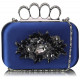 Luxusní společenská kabelka - tmavě modrá