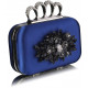 Luxusní společenská kabelka - tmavě modrá