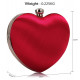 Luxusní společenská kabelka srdce s kamínky - červená