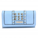 Elegantní dámská peněženka s velkými krystaly - jemně modrá