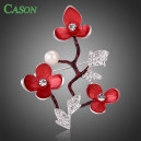 Luxusní módní brož - třešňový květ Swarovski krystal 