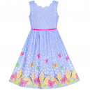 Dětské, dívčí letní šaty fialové s motýlky