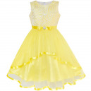 Dětské, dívčí společenské šaty, šaty pro družičku - žluté