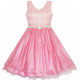 Dětské, dívčí společenské šaty, slavnostní perleťové šaty - růžové