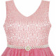 Dětské, dívčí společenské šaty, slavnostní perleťové šaty - růžové