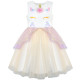 Dětské, dívčí společenské šaty - jednorožec unicorn - 5 barev