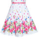 Dětské, dívčí letní šaty bílé s růžovými kytičkami