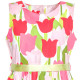 Dětské, dívčí letní šaty barevné s potiskem tulipánů