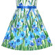 Dětské, dívčí letní šaty s potiskem modrých květin