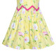 Dětské, dívčí letní šaty žluté s potiskem růžiček