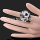Luxusní masivní dámský prsten květina Swarovski krystal 