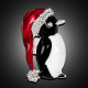 Módní brož s krystaly - tučňák