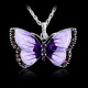 Módní dámský řetízek s přívěškem fialový motýl