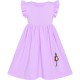 Dětské, dívčí letní šaty bavlněné s volánkovými rukávy - více barev