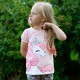 Dětské, dívčí tričko krátký rukáv růžové s jednorožcem
