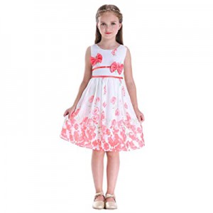 Dětské, dívčí letní šaty bílé s růžičkami