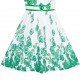 Dětské, dívčí letní šaty bílé se zelenými růžemi