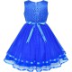 Dětské, dívčí společenské šaty safírově modré