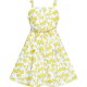 Dětské, dívčí letní šaty bílé žluté kvítky
