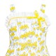 Dětské, dívčí letní šaty bílé žluté kvítky
