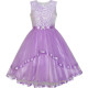 Dětské, dívčí společenské šaty, šaty pro družičku - fialové